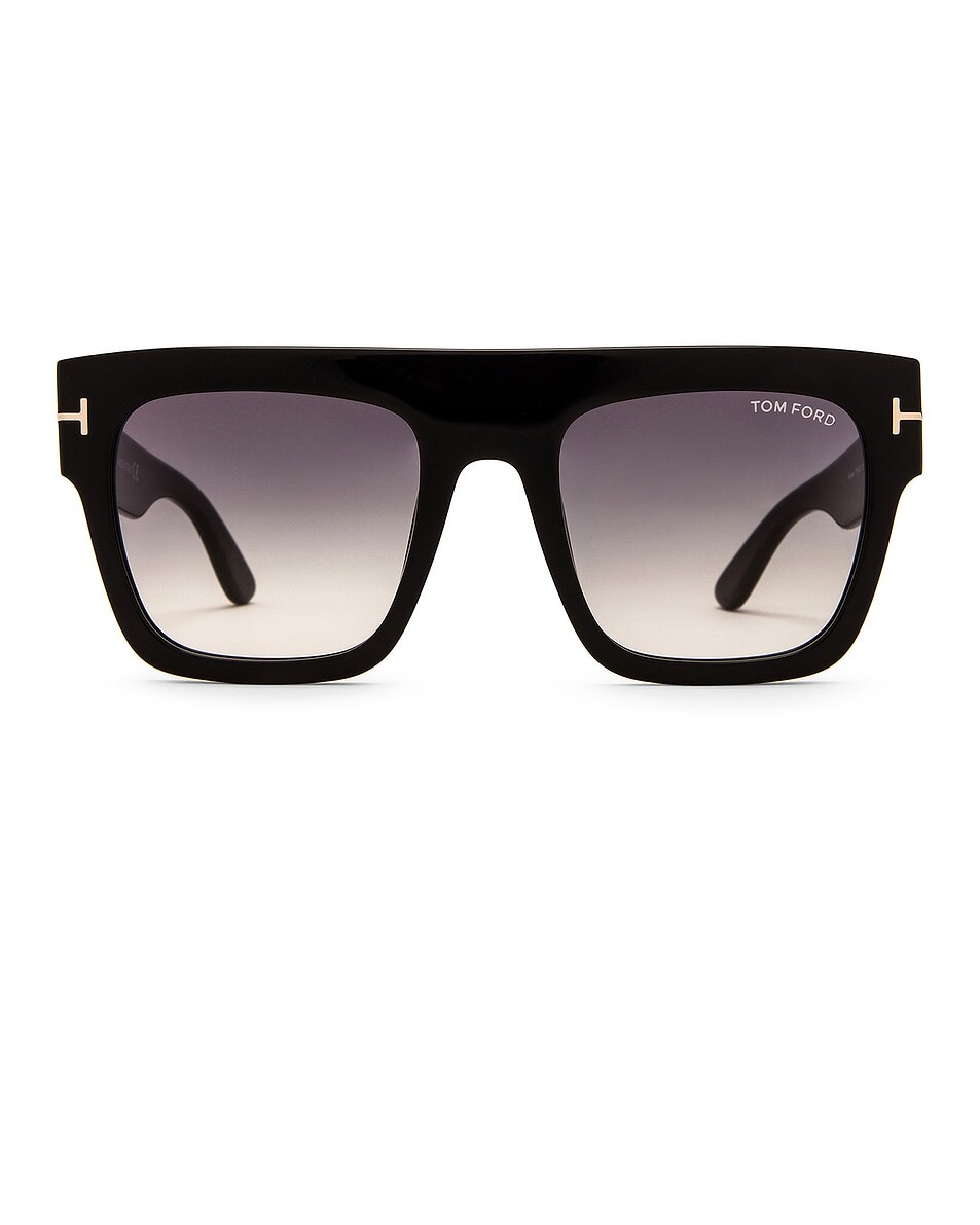 

Рене солнцезащитные очки Tom Ford, цвет Shiny Black & Gradient Smoke Lens