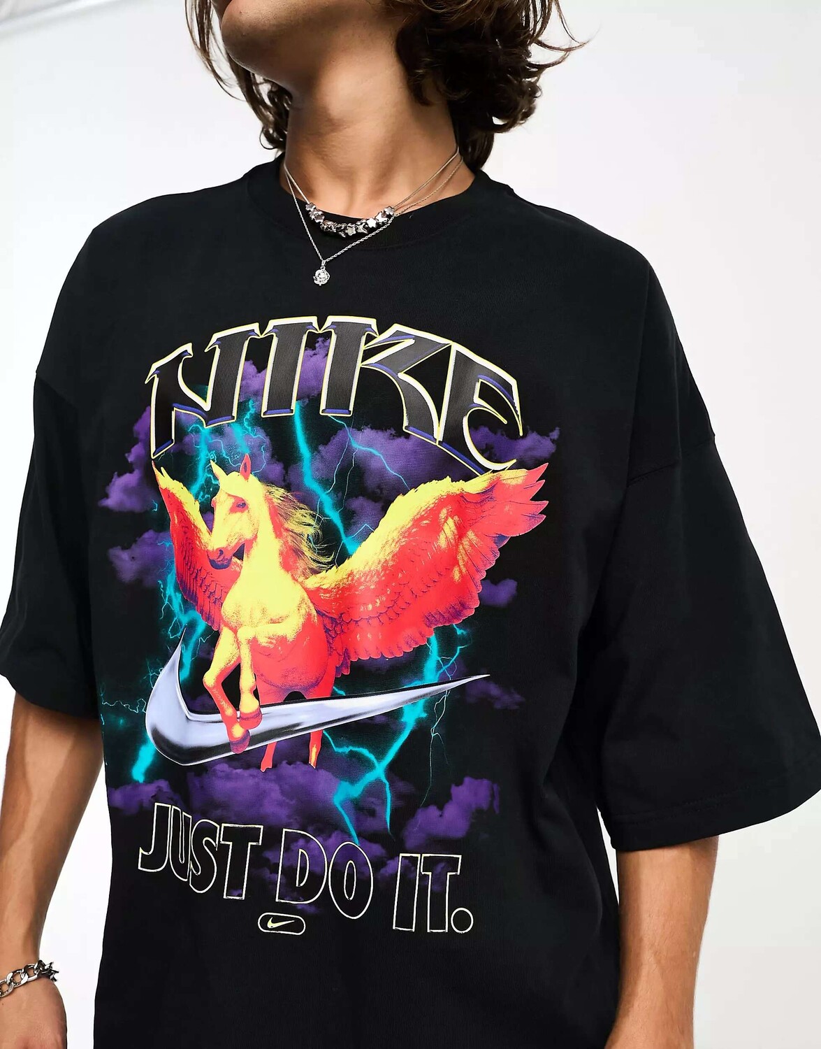 

Черная футболка с рисунком Nike pegasus, Черный