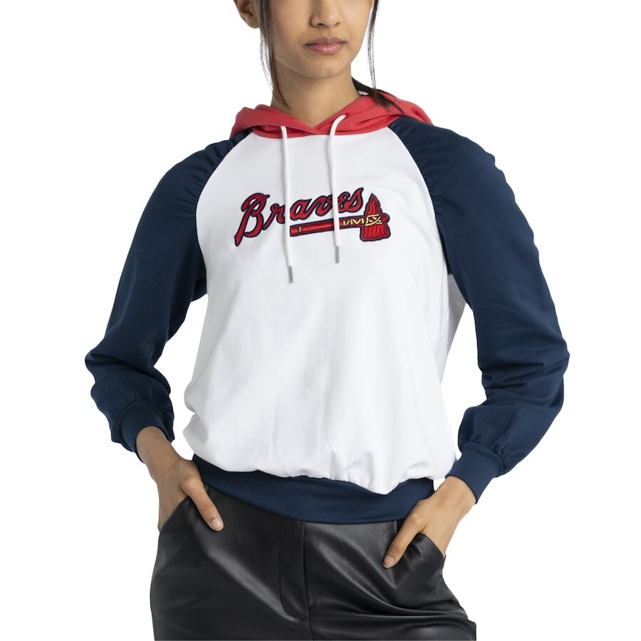 

Пуловер с капюшоном Lusso Atlanta Braves, белый