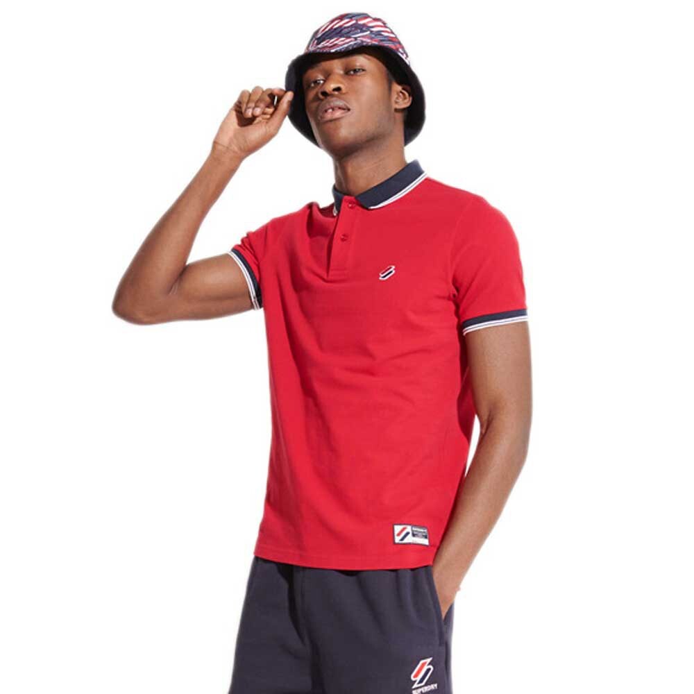

Поло с коротким рукавом Superdry Sportstyle Twin Tipped, красный