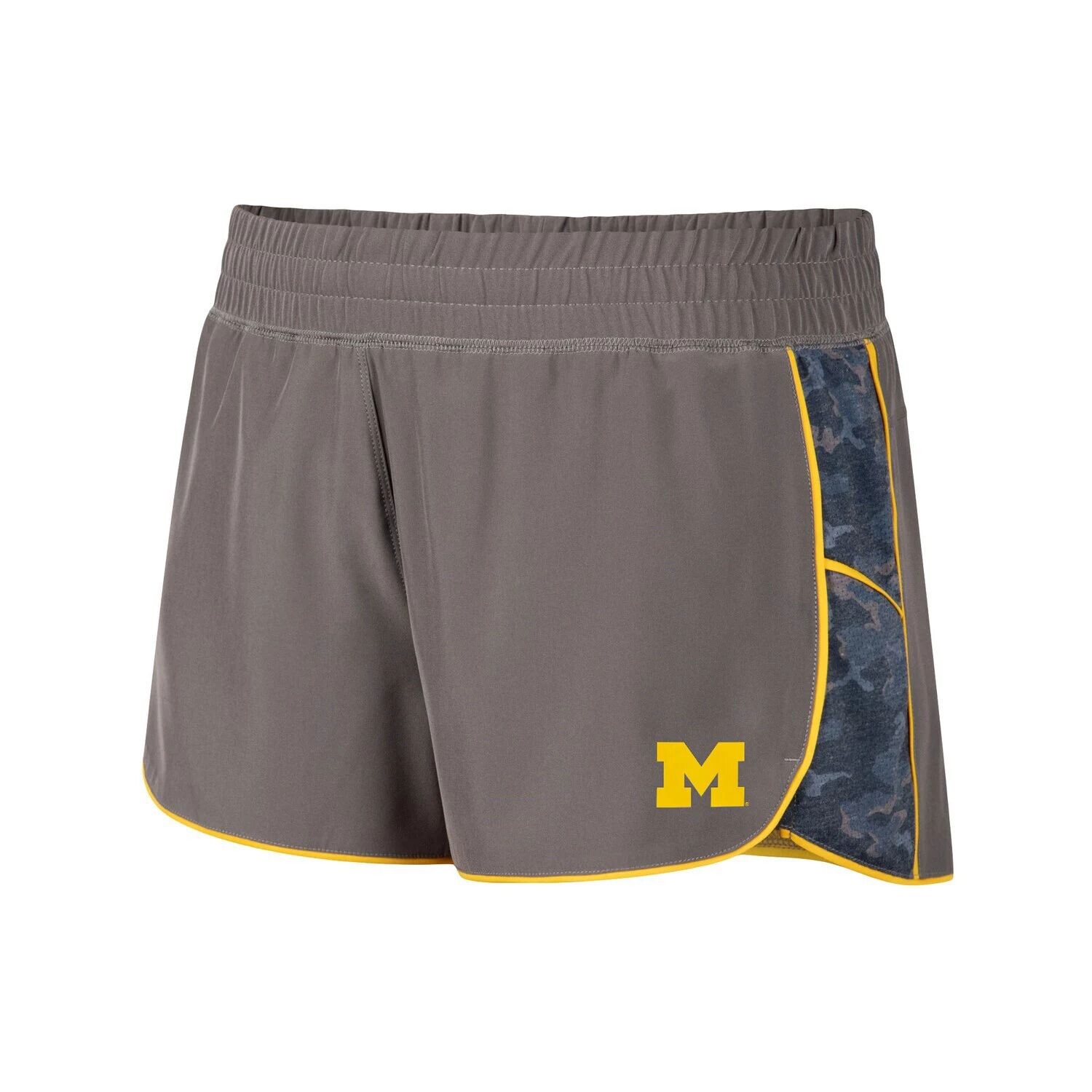 

Женские шорты Colosseum Grey/темно-синего цвета Michigan Wolverines Pamela на подкладке Colosseum