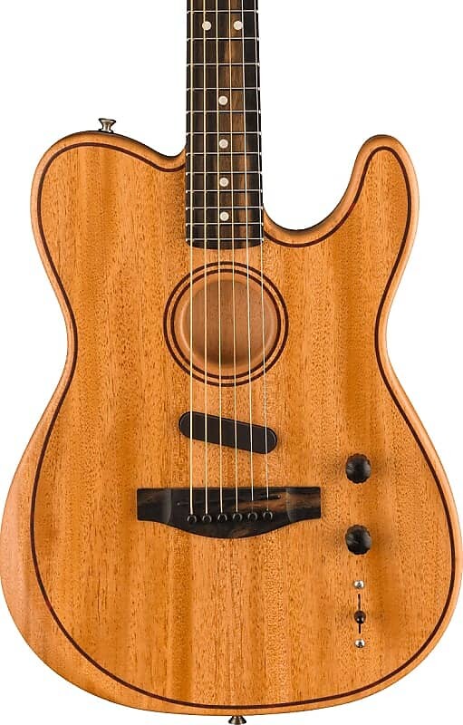 

Акустическая гитара Fender American Acoustasonic Telecaster Acoustic Electric Guitar. All-Mahogany, Ebony Fingerboard, Natural