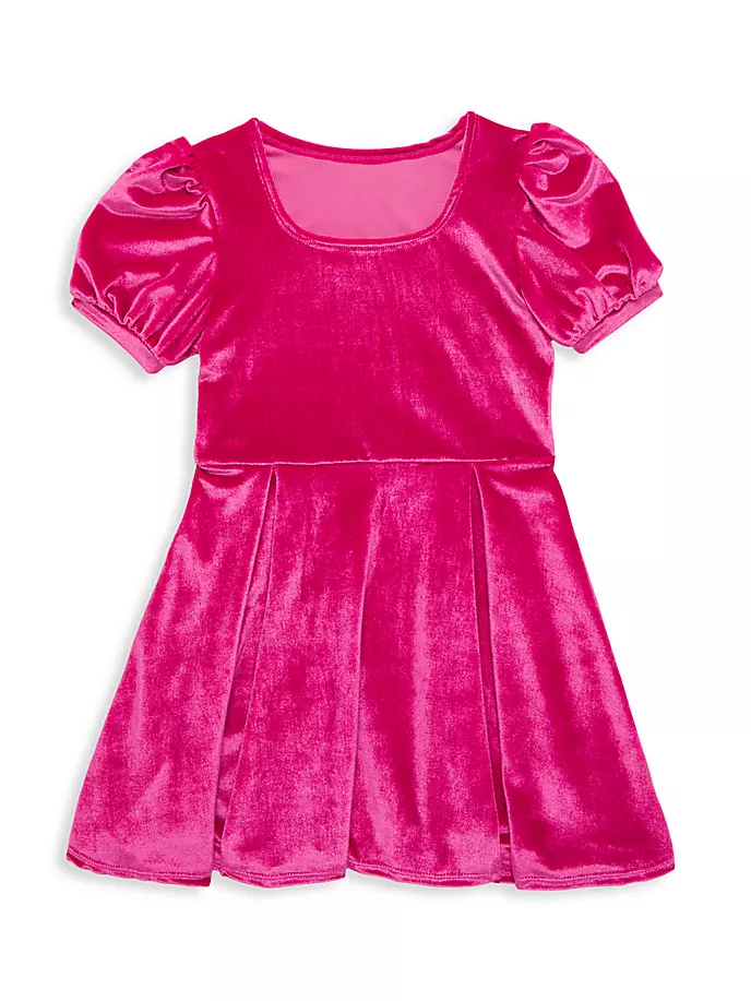 Бархатное платье с короткими рукавами для девочек Flowers By Zoe, ярко-розовый бусины kris ti flowers розовый