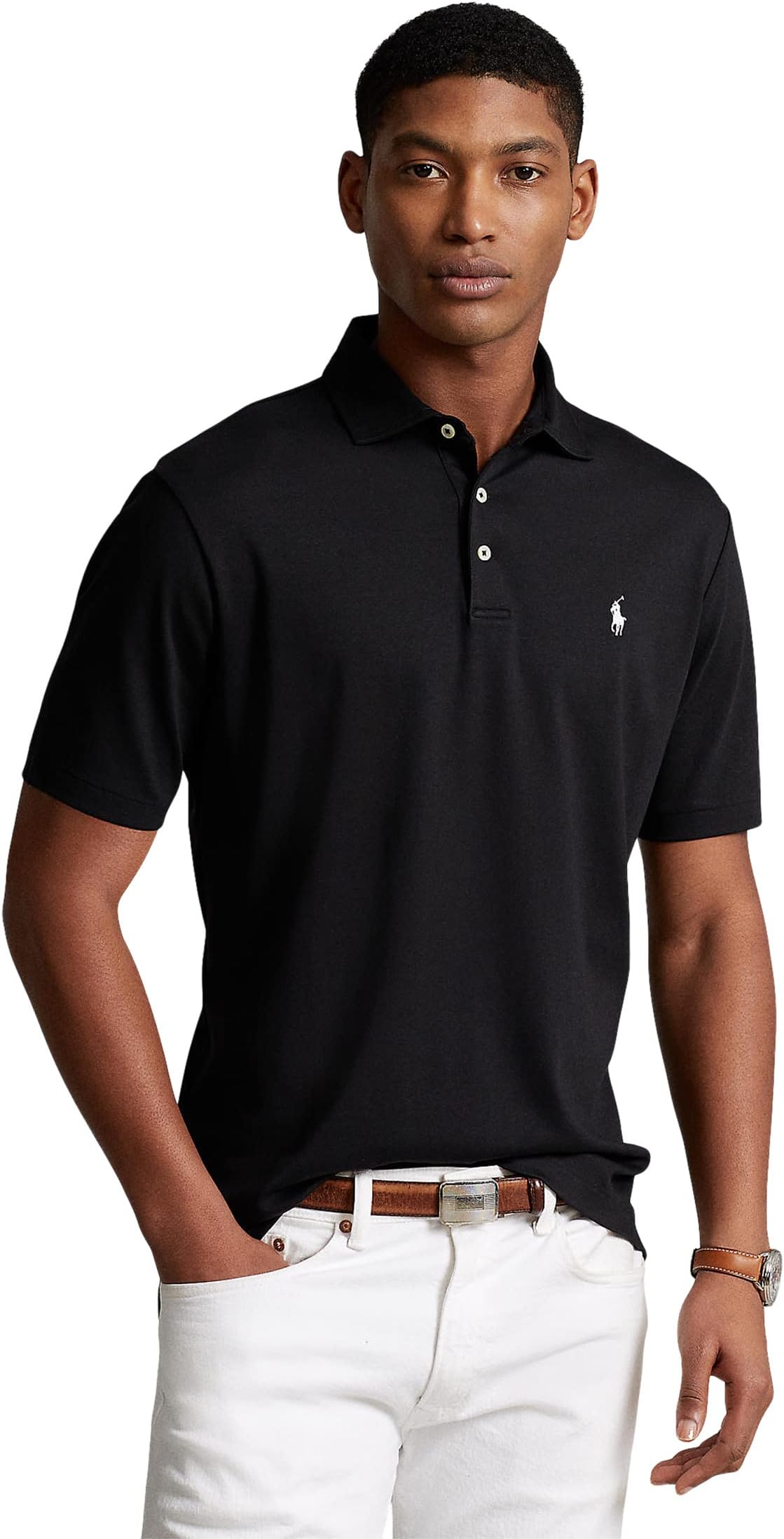 Рубашка-поло Classic Fit Soft Cotton Polo Polo Ralph Lauren, цвет Polo Black