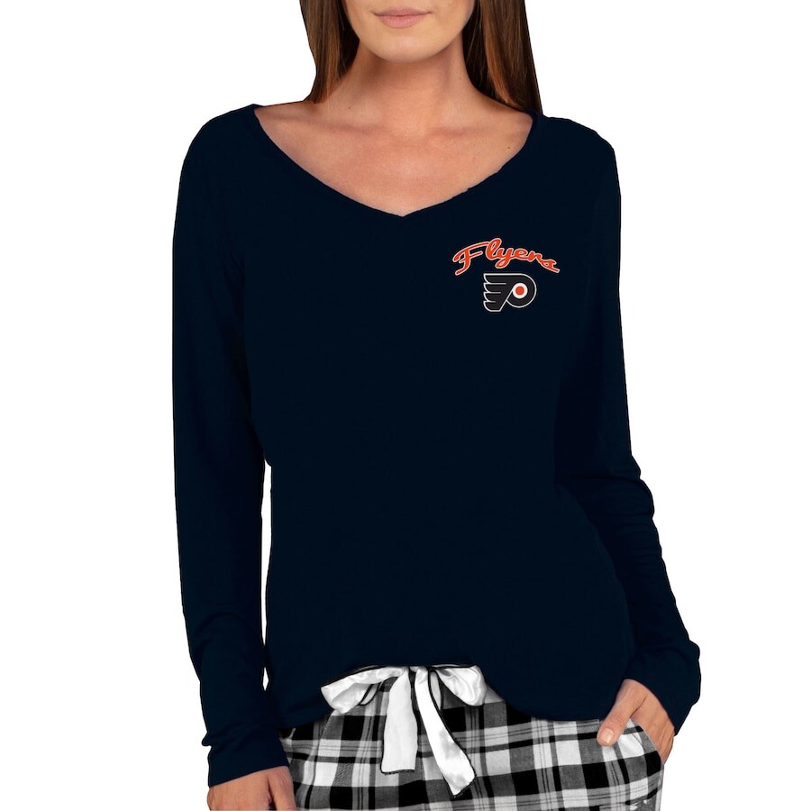 

Футболка с длинным рукавом Concepts Sport Philadelphia Flyers, черный