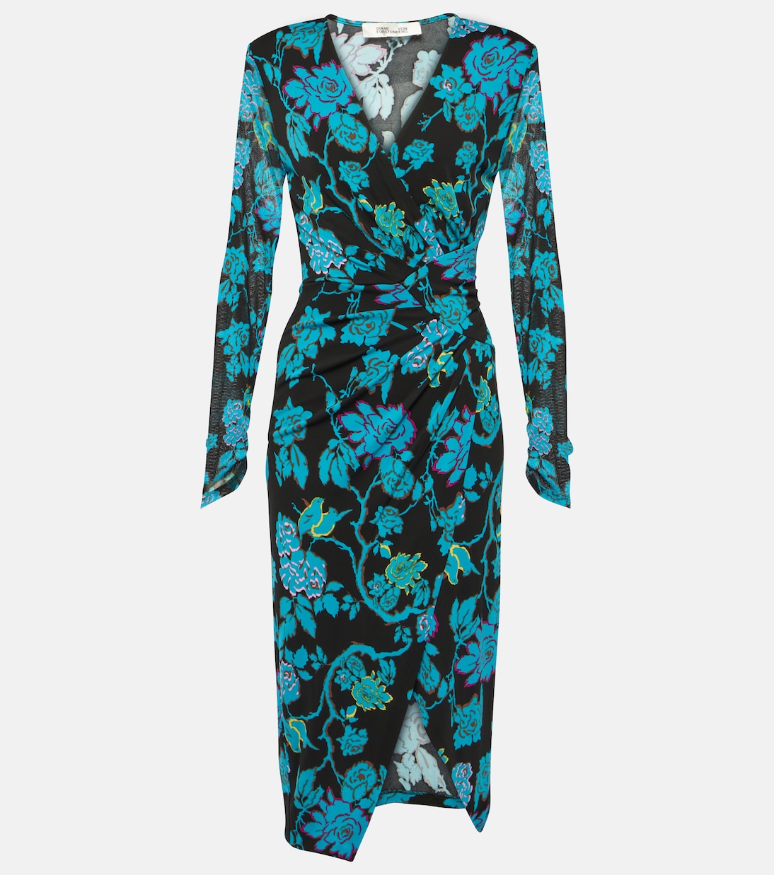 Платье миди из джерси с принтом nevine Diane Von Furstenberg, черный