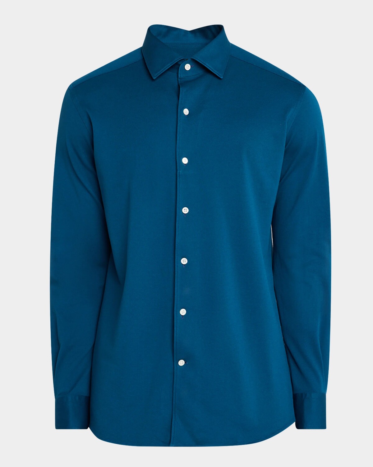 

Мужская спортивная рубашка из хлопкового джерси Zegna, цвет Br Blu Sld