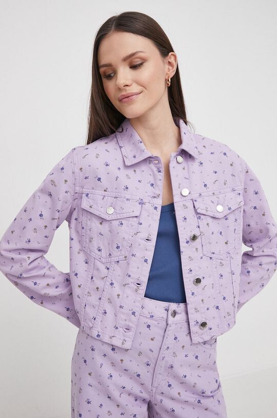 

Джинсовая куртка United Colors of Benetton, фиолетовый