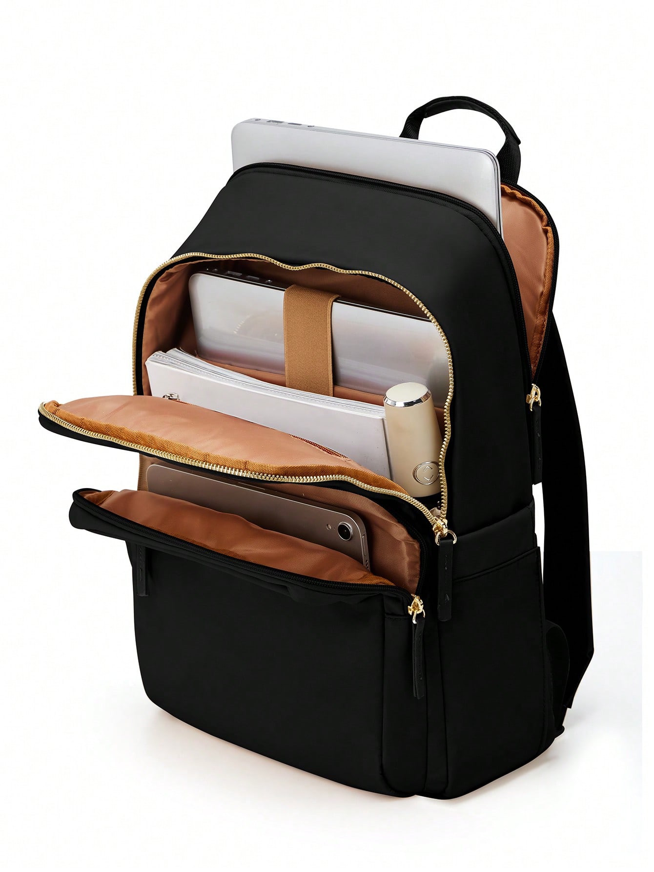 Женский рюкзак для ноутбука подходит для 14/15-дюймового ноутбука, черный фото