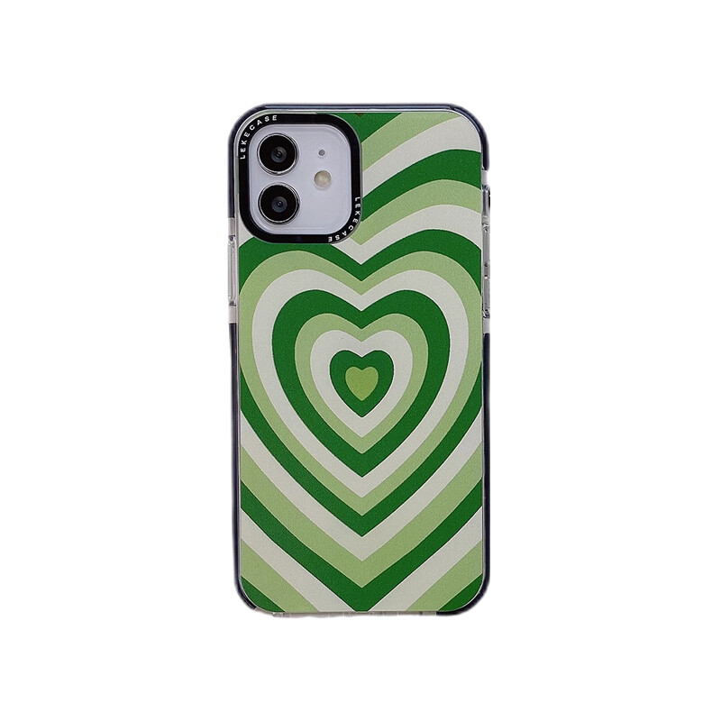 

Чехол для телефона Taowantong Tao Wantong, "Heart-shaped green gradient" black circle anti-drop strip ✓ hig