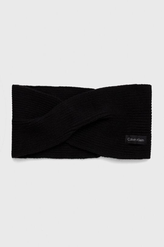 

Повязка на голову из смесовой шерсти Calvin Klein, черный