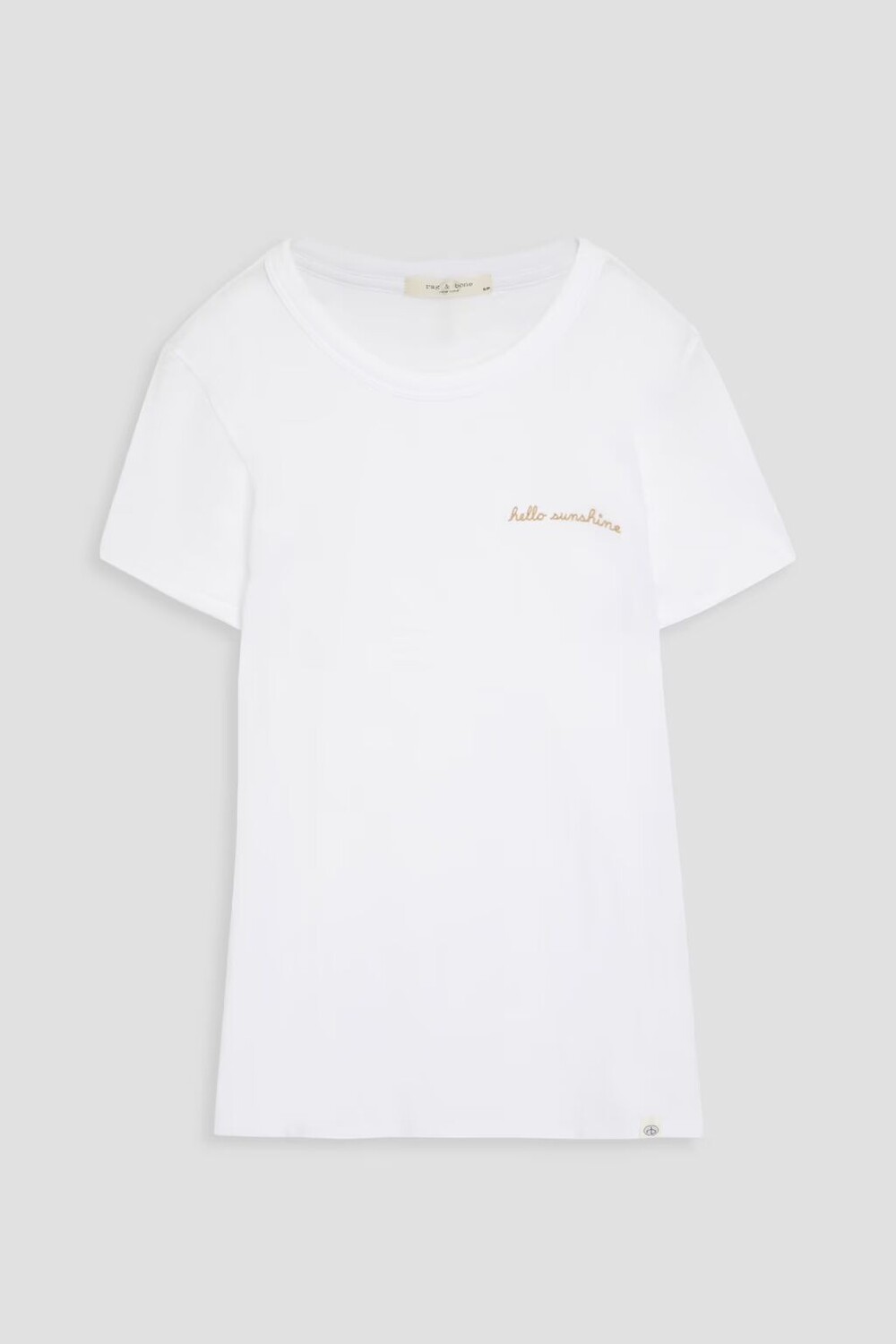 

Футболка Pima из хлопкового джерси с вышивкой Rag & Bone, белый