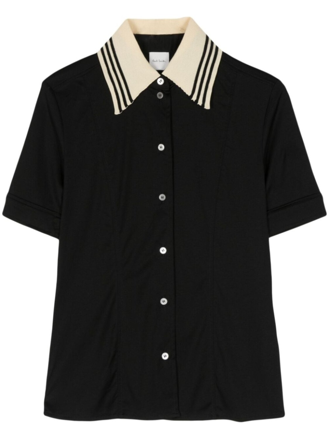 Paul Smith рубашка с контрастным воротником, черный