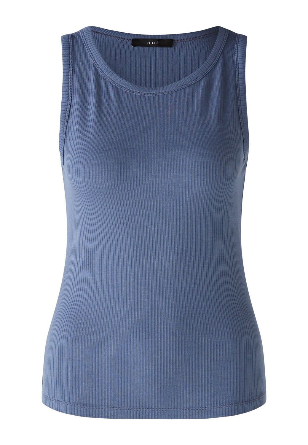 

Топ Oui elastische Viskoserippe, цвет vintage indigo