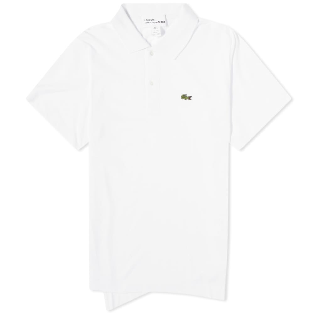 

Comme des Garçons Shirt x Lacoste Асимметричная рубашка-поло, белый