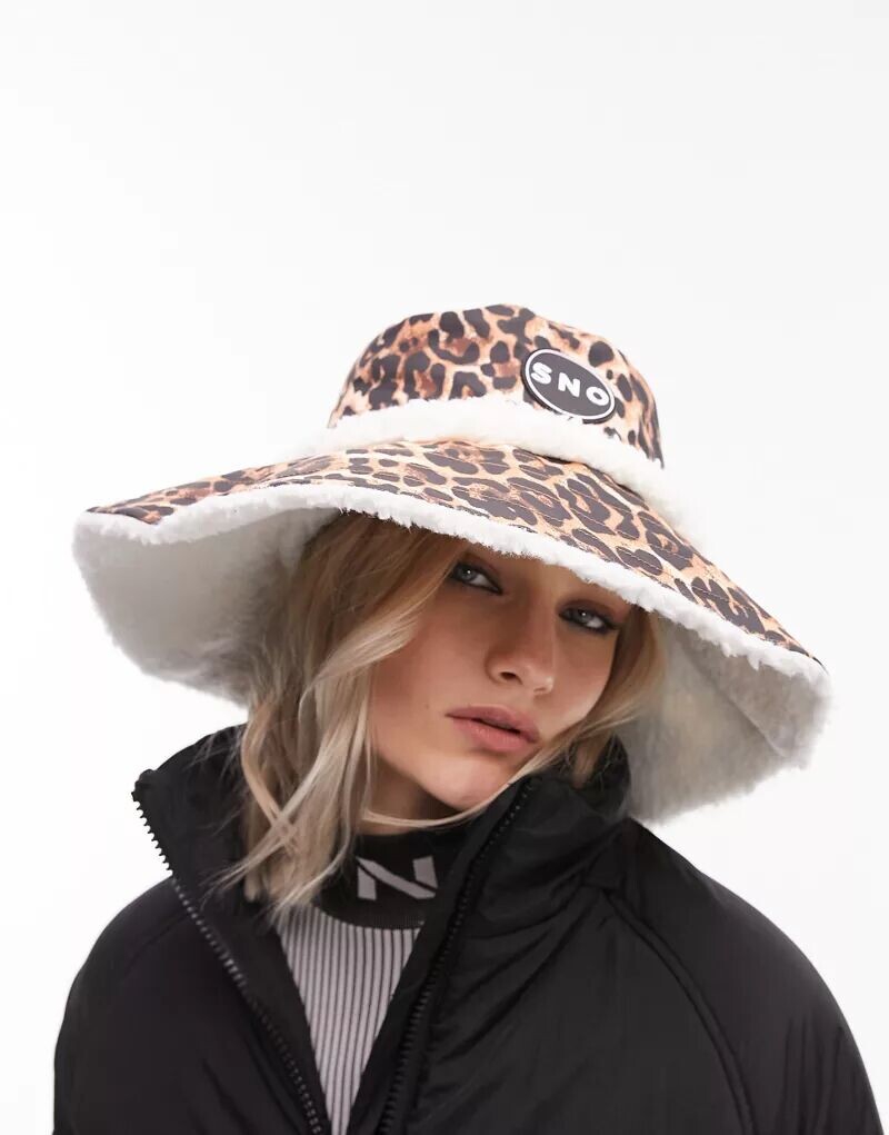 

Леопардовая панама Topshop Ski borg