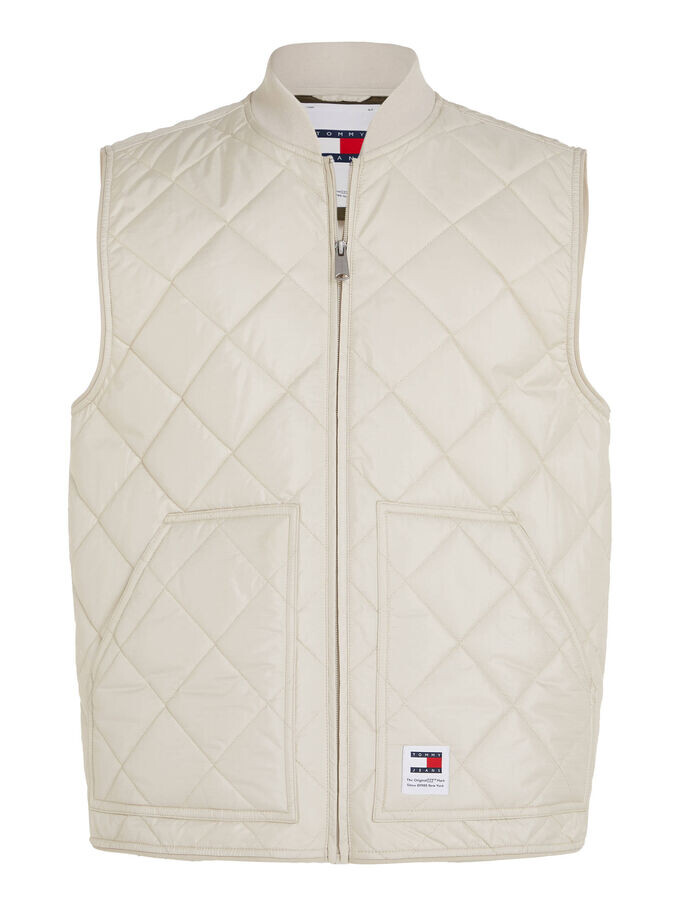 

Стеганый жилет на молнии Tommy Jeans, белый