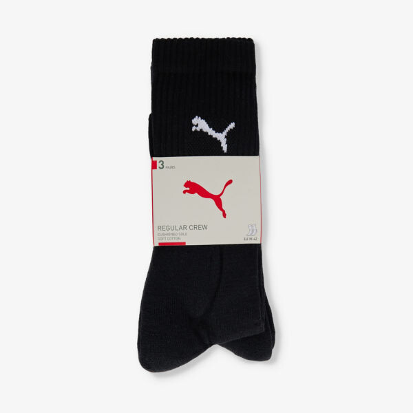 

Фирменная упаковка из трех носков из смесового хлопка длиной до середины икры Puma, черный