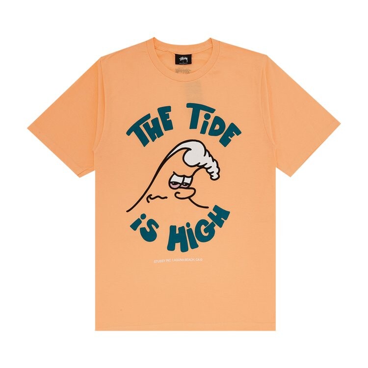 

Футболка Stussy High Tide 'Peach', оранжевый