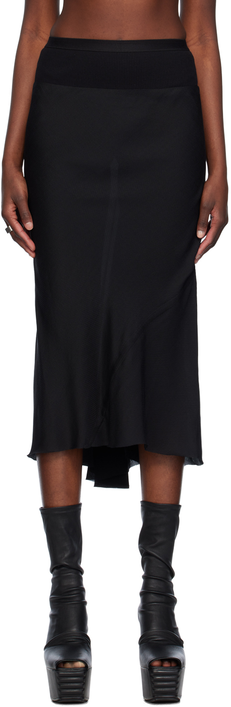 Черная юбка-миди А-силуэта Rick Owens юбка годе galar миди размер 44 бордовый
