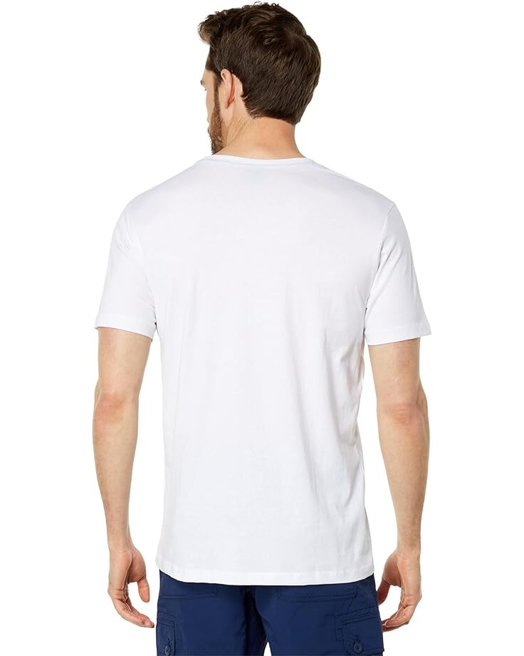 

Футболка U.S. POLO ASSN. Crew Neck Chest Stripe Pocket Tee, белый