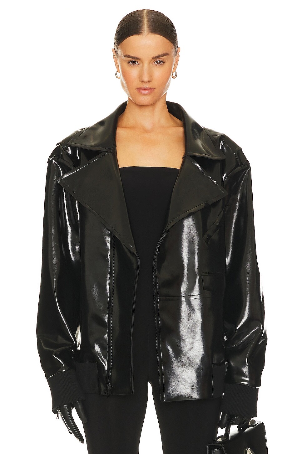 

Куртка Norma Kamali Oversized Moto, черный