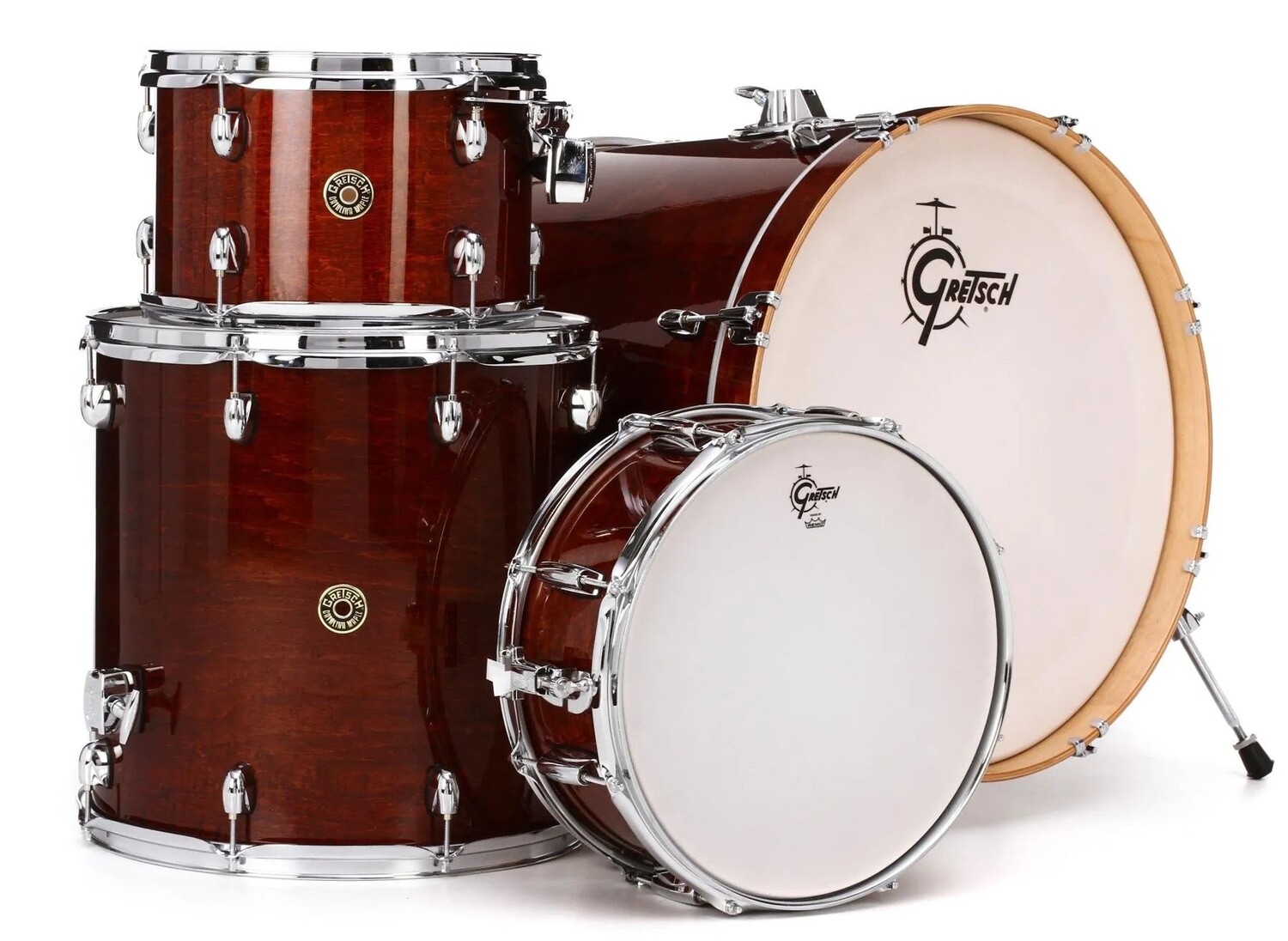 

Gretsch Drums Catalina Maple CM1-E824S Набор из 4 предметов с малым барабаном - ореховая глазурь