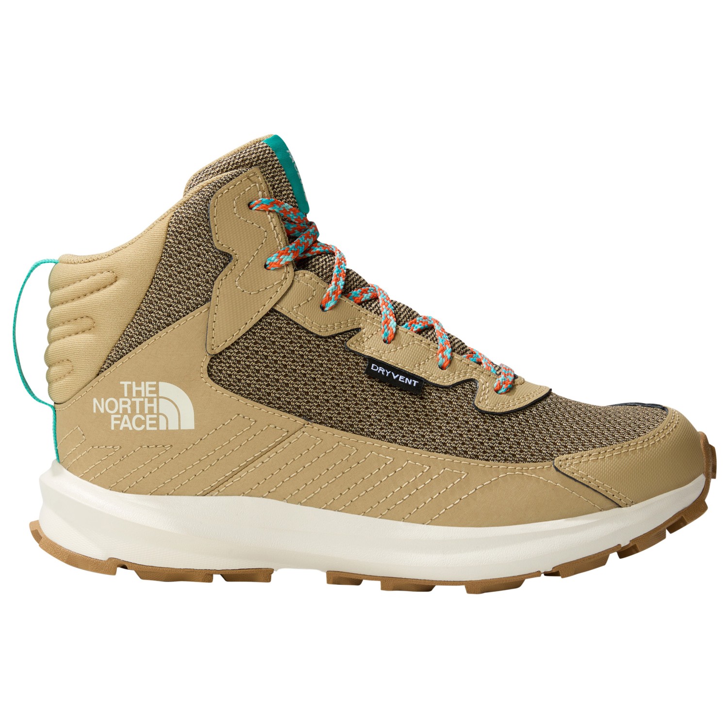 Ботинки для прогулки The North Face Youth Fastpack Hiker Mid WP, цвет Khaki Stone/Geyser Aqua