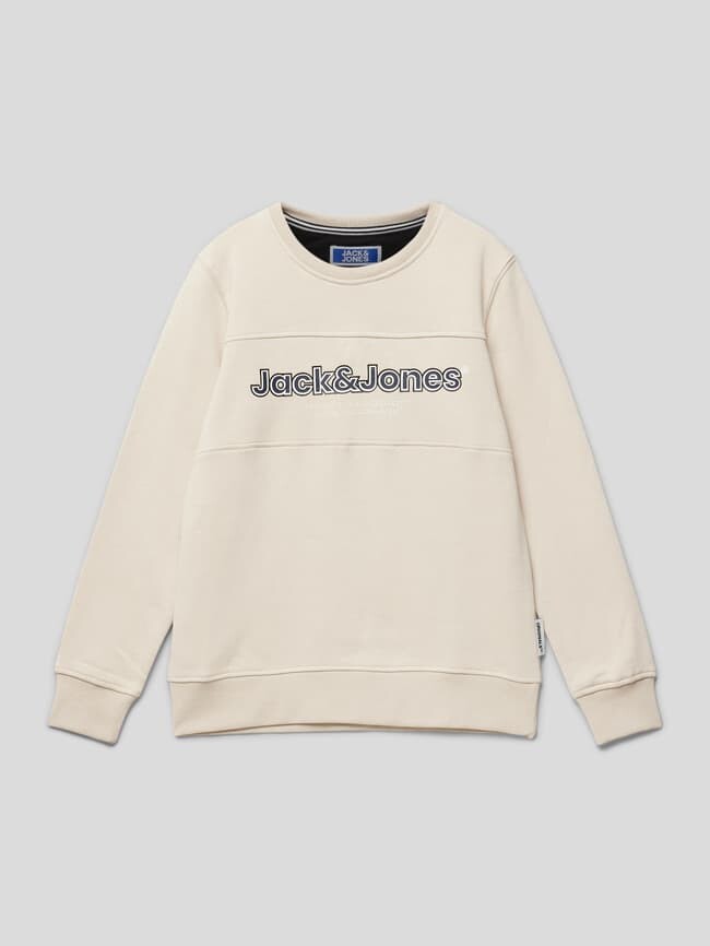 

Толстовка с принтом этикетки модели "JORLAKEWOOD" Jack & Jones, экрю
