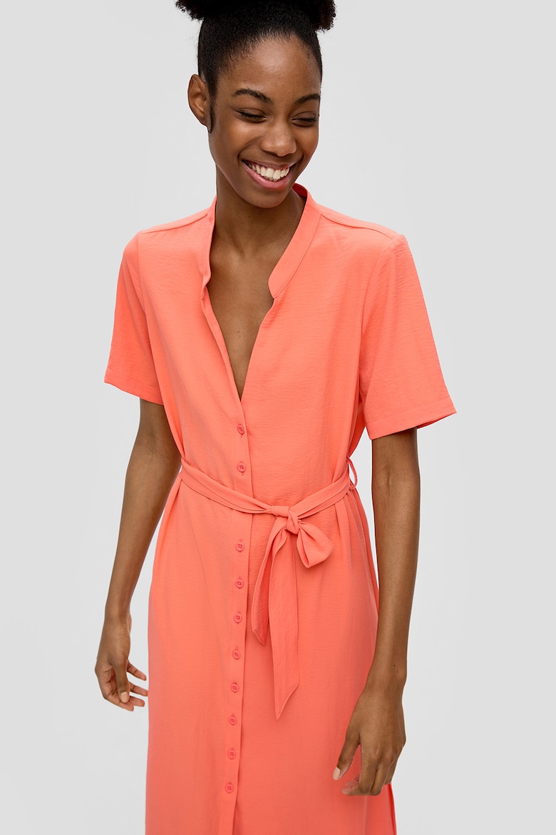 Платье-Рубашка с галстуком Q/S By S Oliver, оранжевый платье q s by s oliver размер 38 черный