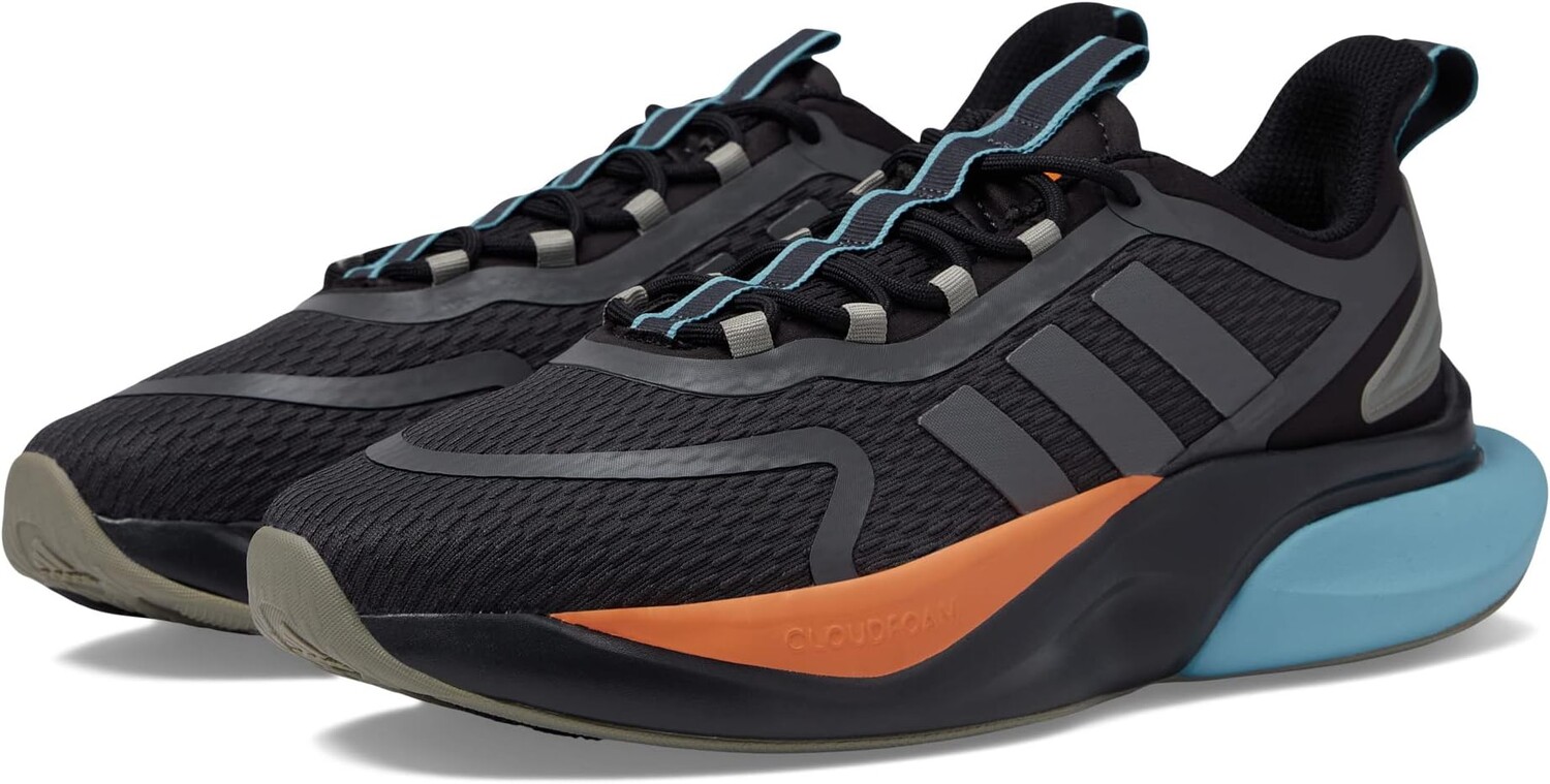 Кроссовки Alphabounce+ adidas, цвет Carbon/Grey/Screaming Orange