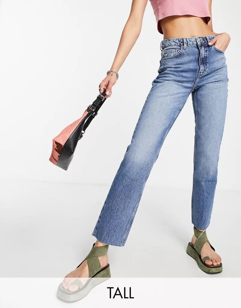 

Прямые джинсы Topshop средне-синего цвета