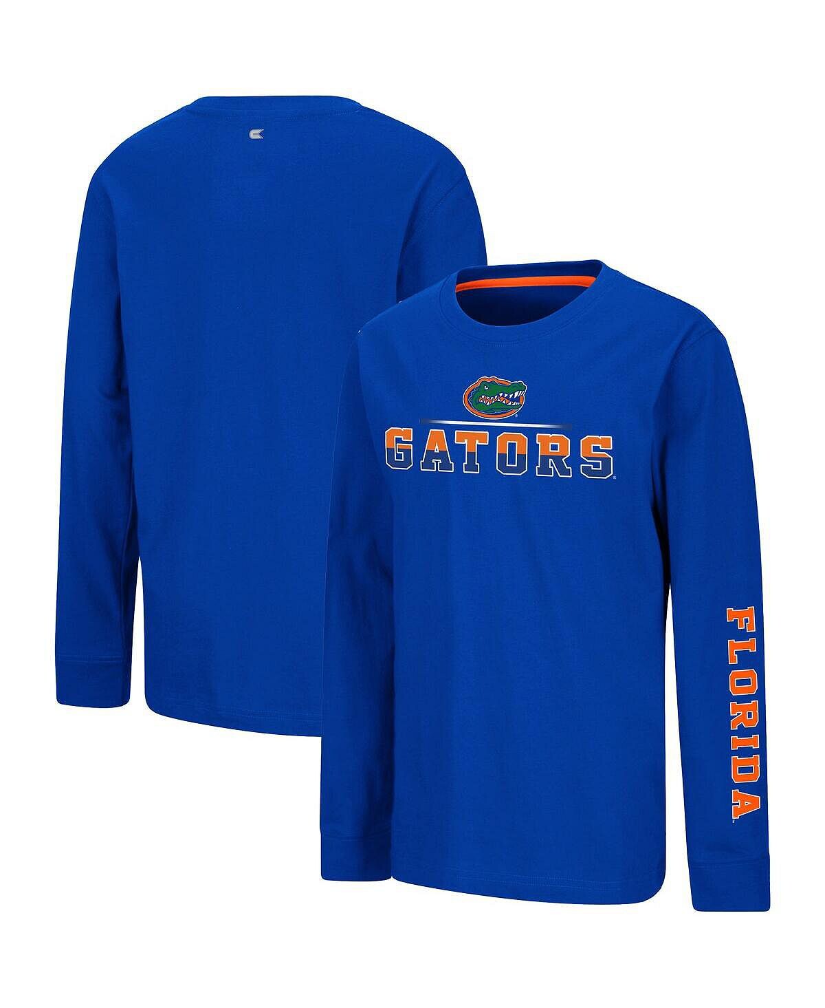 

Футболка с длинными рукавами Big Boys Royal Florida Gators Two-Hit Colosseum