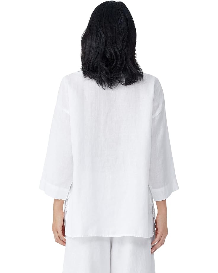 

Топ Eileen Fisher Bateau Neck 3/4 Sleeve Top, белый