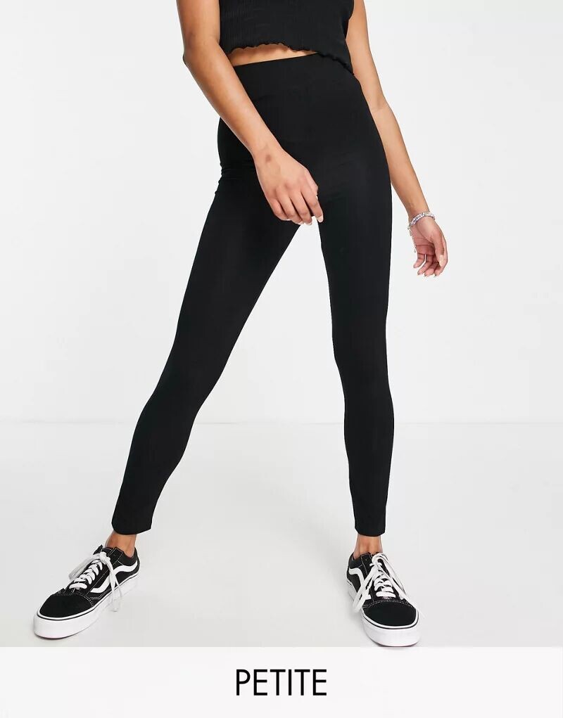 

Черные леггинсы с завышенной талией Topshop