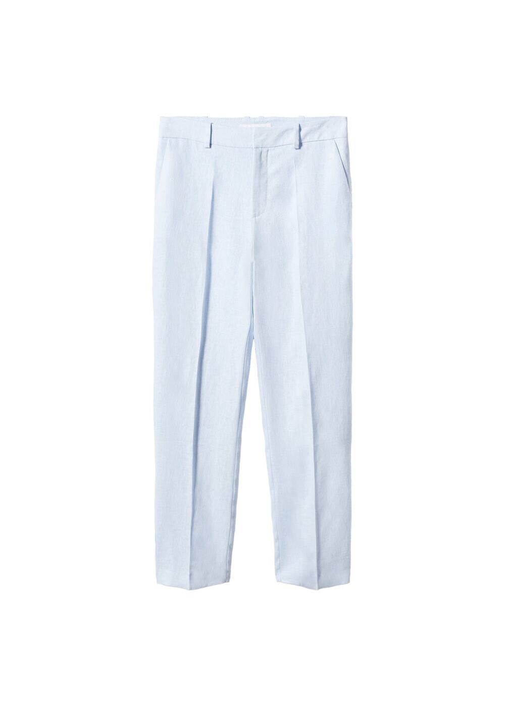 Обычные плиссированные брюки Mango Boreli, светло-синий