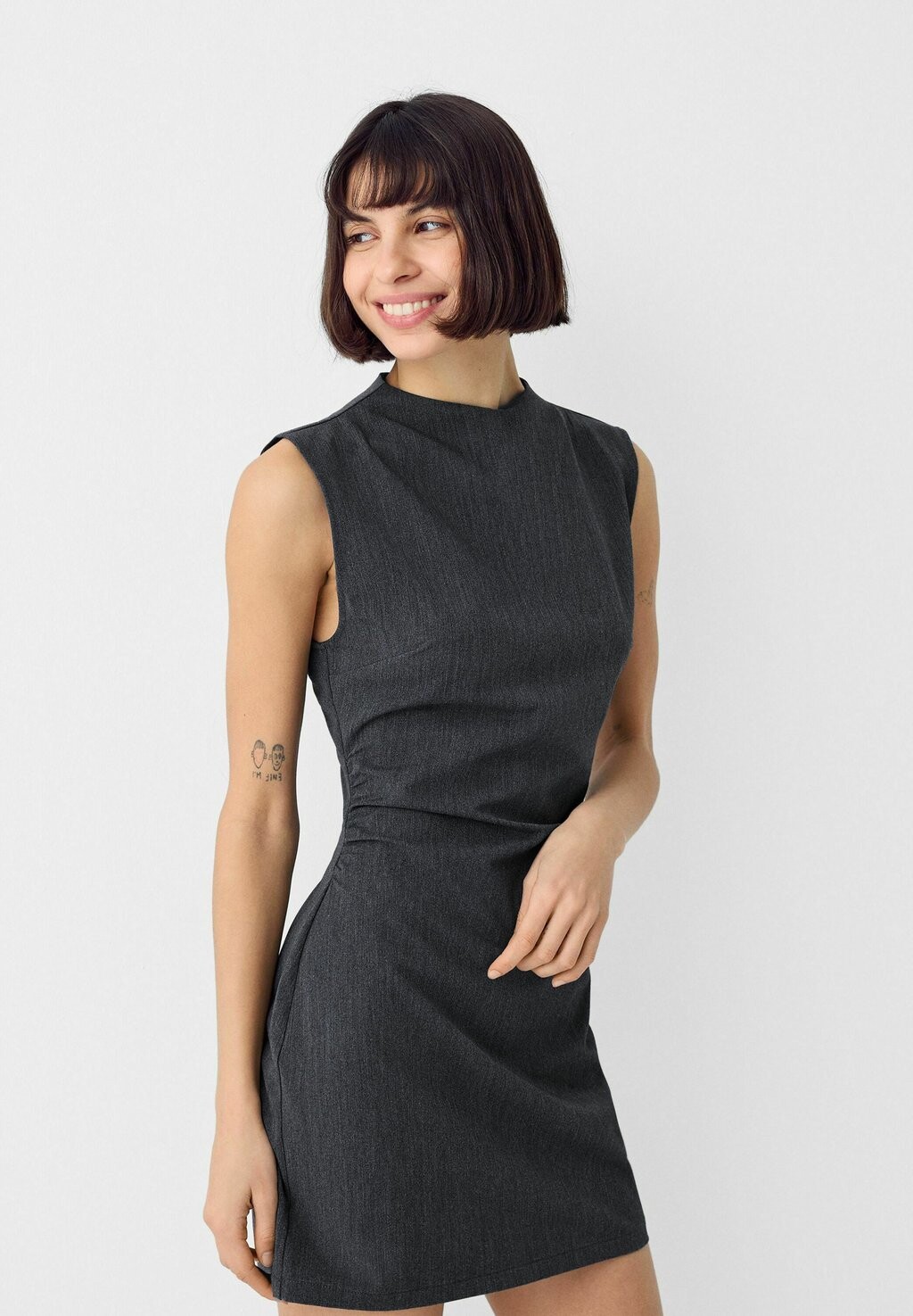 

Платье-футляр SLEEVELESS MINI Bershka, цвет blue grey