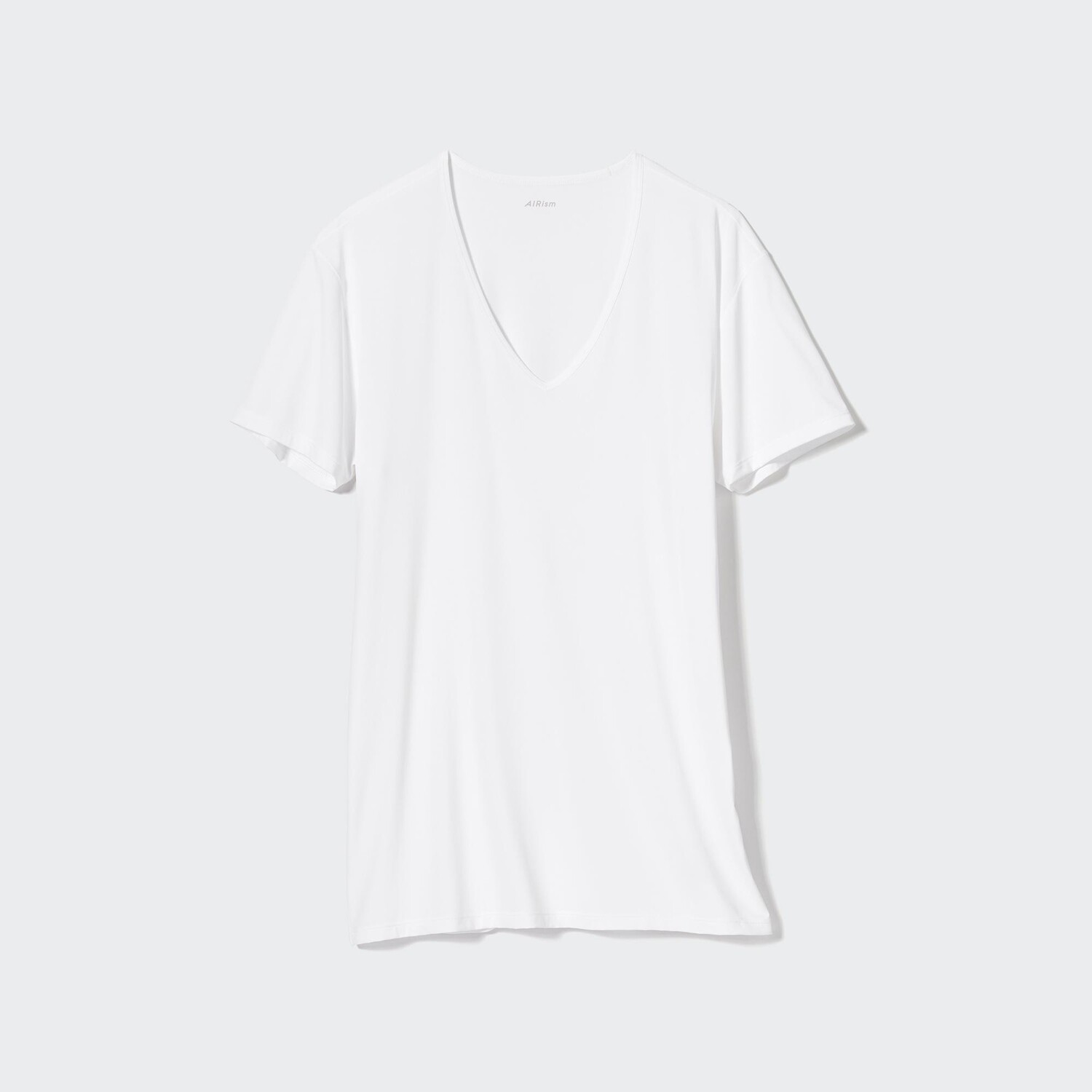 

Футболка Uniqlo AIRism с V-образным вырезом и короткими рукавами, белый
