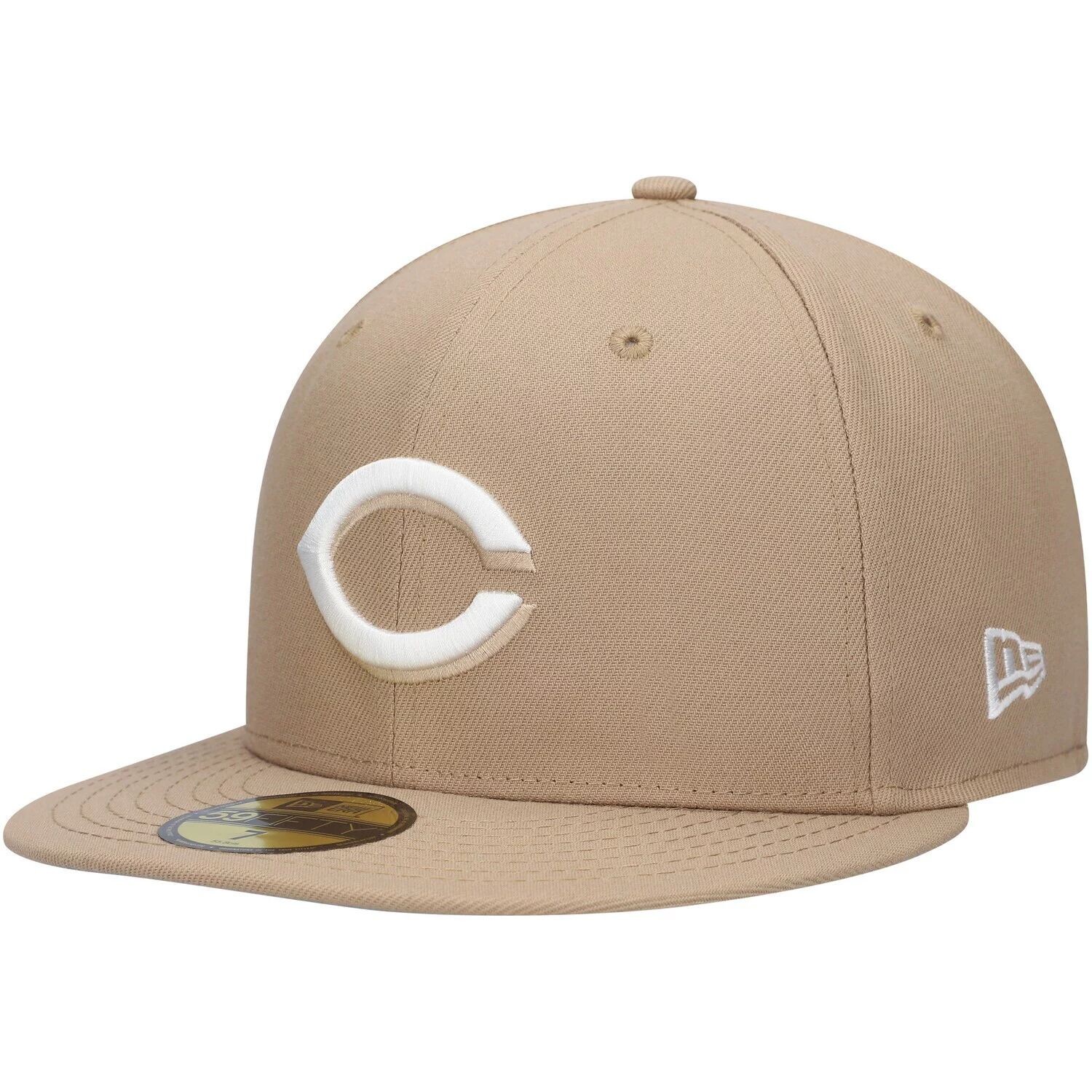 

Мужская приталенная шляпа New Era цвета хаки Cincinnati Reds 59FIFTY