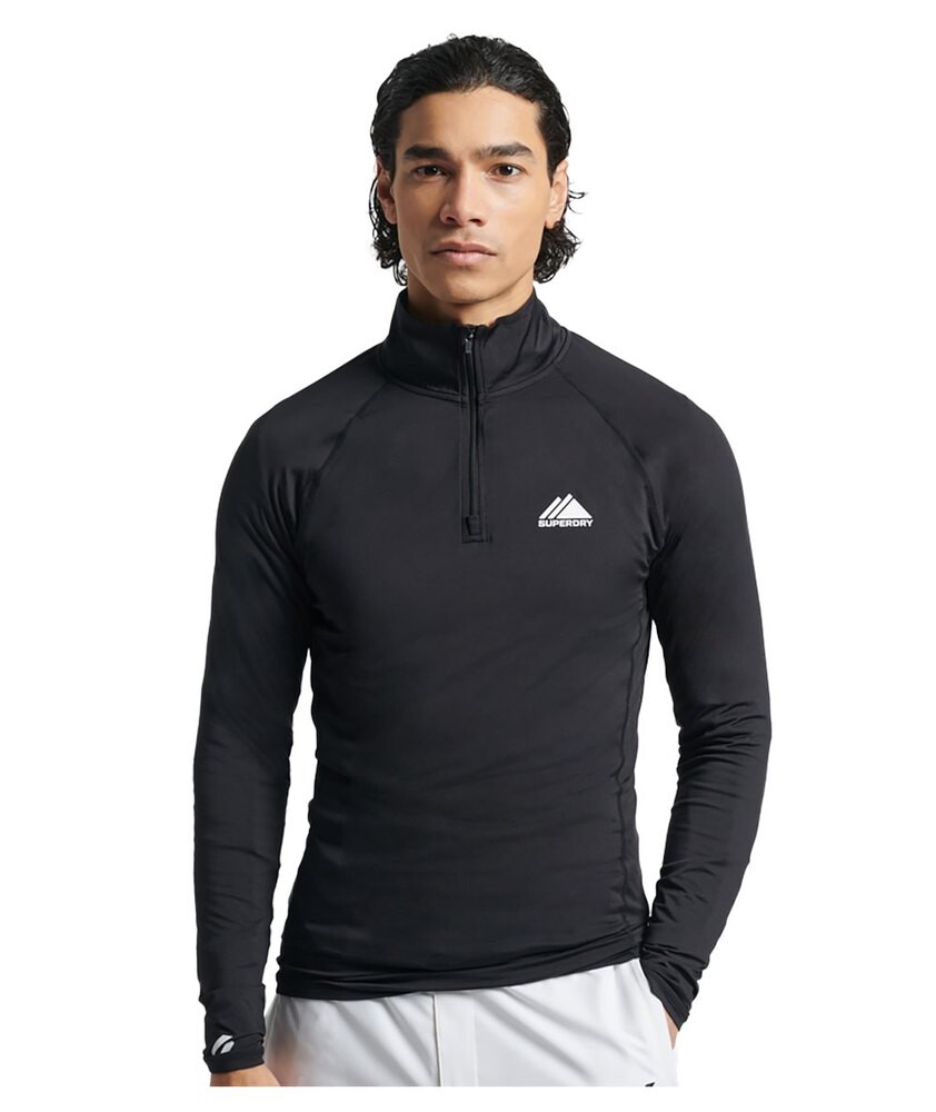 

Базовый слой с длинным рукавом Superdry Half Zip Base Layer, черный