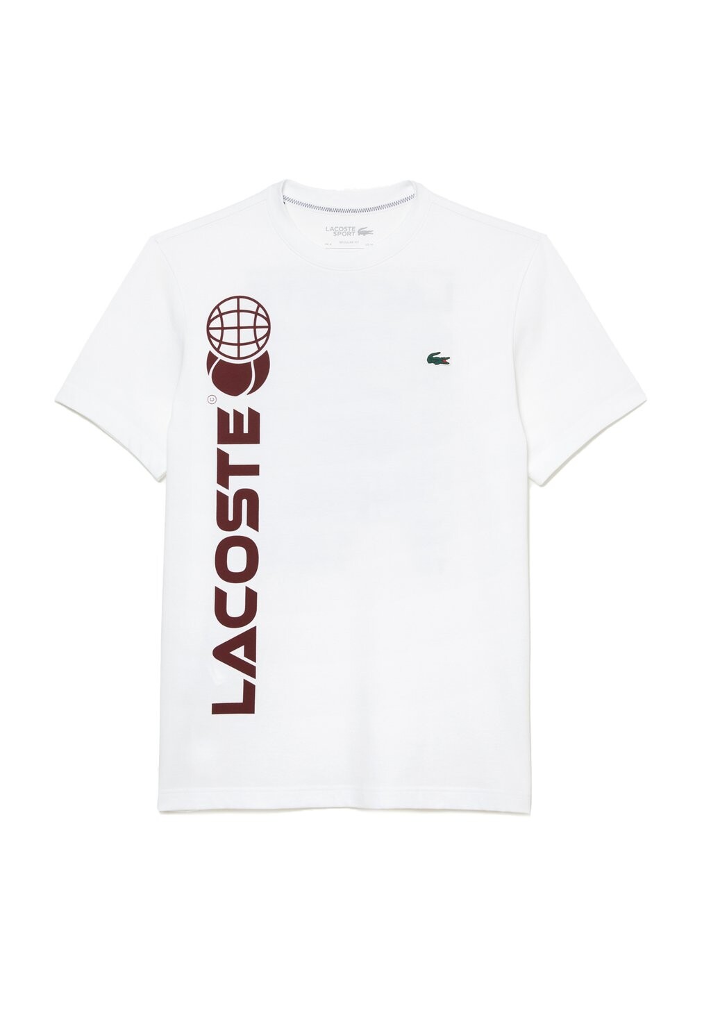 

Футболка с принтом Lacoste, белая