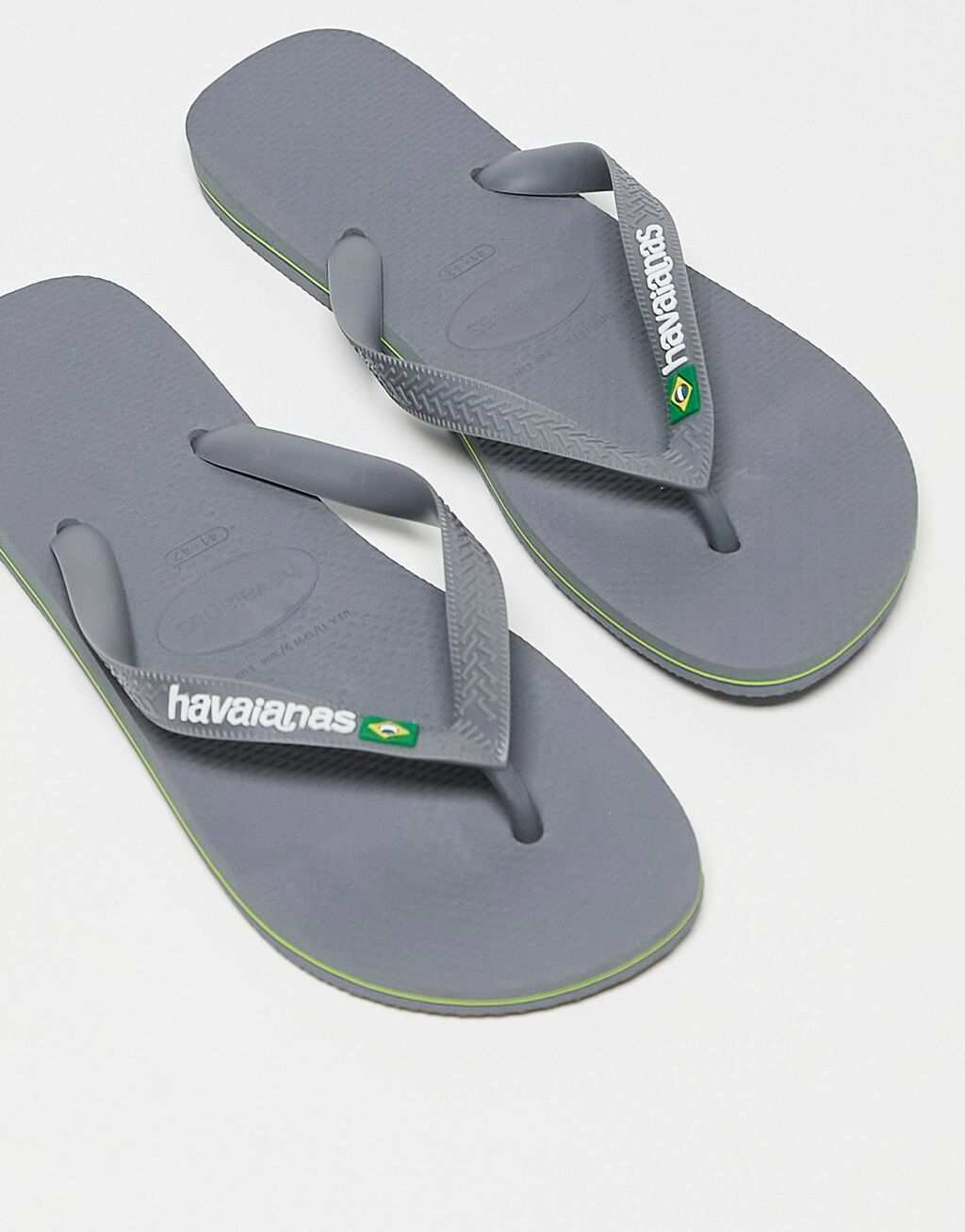 Серые шлепанцы с логотипом Havaianas Brasil