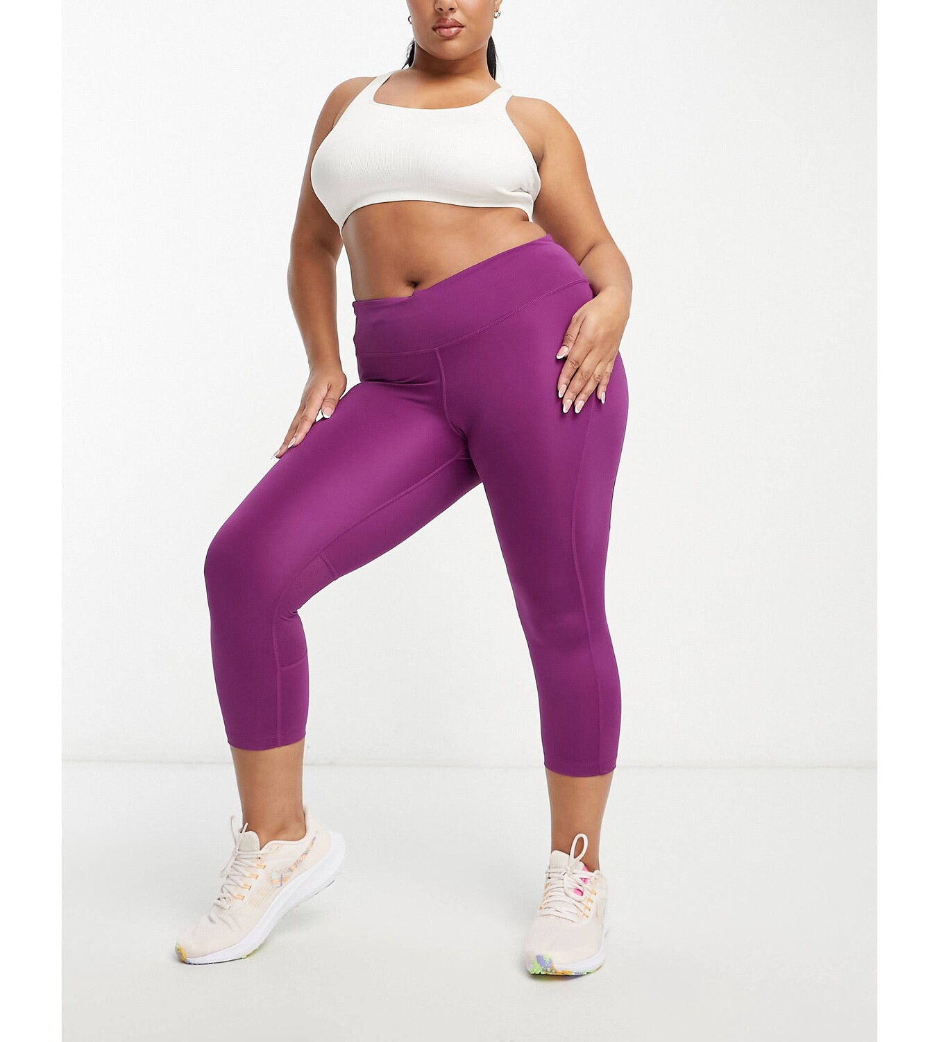 

Фиолетовые укороченные леггинсы Nike Running Fast Plus Dri-FIT, Фиолетовый