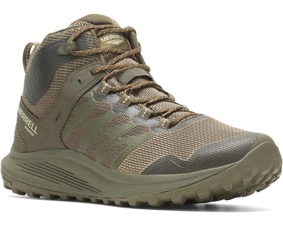 

Кроссовки Merrell Work Nova 3 Mid Wp, цвет Dark Olive