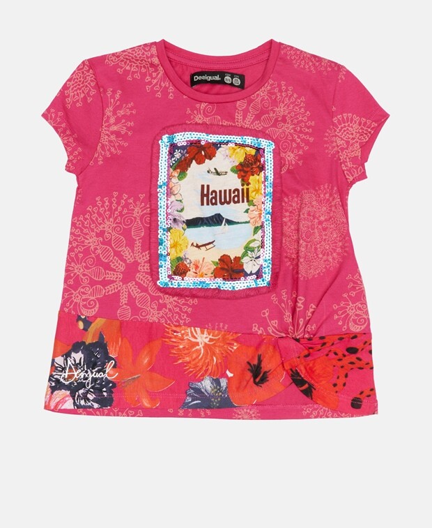 

Футболка Desigual, фуксия