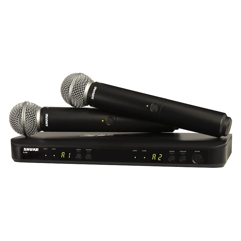 Беспроводная микрофонная система Shure BLX288/SM58 Handheld Wireless Microphone System - H10 беспроводная микрофонная система electro voice r300 hd handheld wireless microphone system band c
