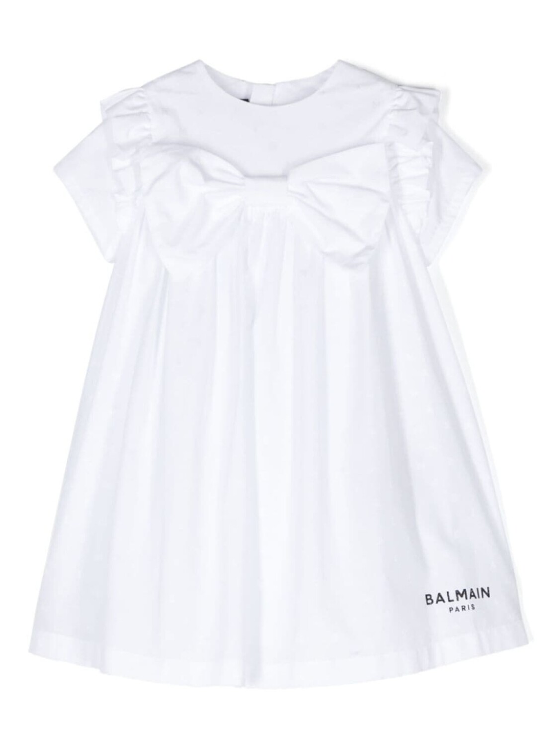 

Balmain Kids платье с вышитым логотипом, белый