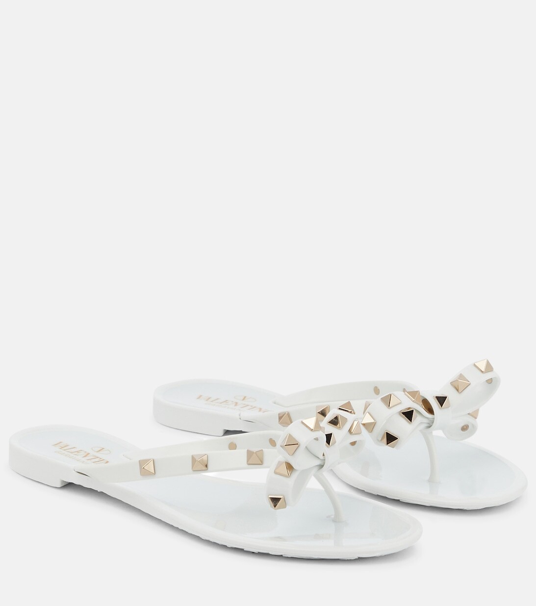 

Сандалии Rockstud с ремешками из ПВХ Valentino Garavani, белый