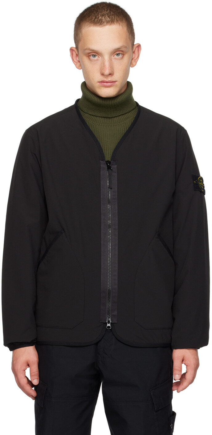 

Черная утепленная куртка Stone Island, Черный