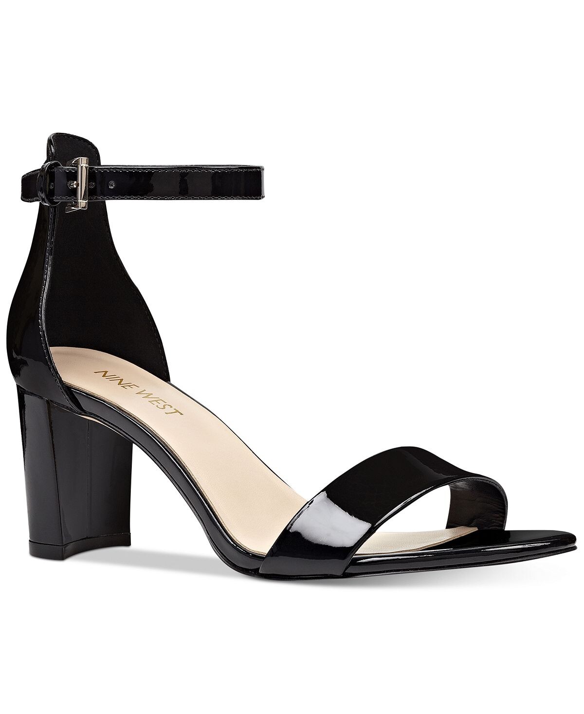 

Женские босоножки на блочном каблуке с ремешком на щиколотке Nine West, черный